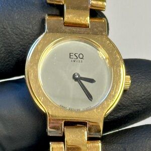 ESQ by Movado Gold-Tone Stainless Steel Ladies’ 25mm Swiss-Made Dress Watch